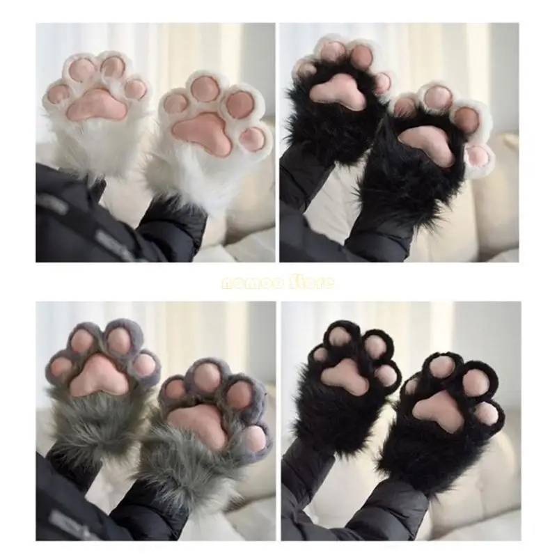 31BF piękne rękawiczki anime dla dorosłych maskarady przebranie na karnawał koty łapy