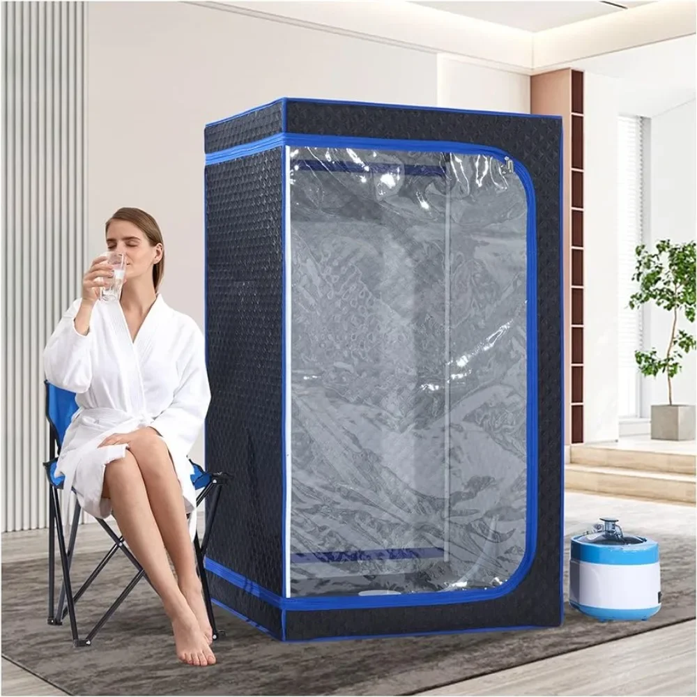 

Steam Sauna Kit, Personal Full Body Sauna Spa for Home Relaxation, 4 Liters 1500 Watt Steamer (L31.5xW31.5xH55.1) Freight free