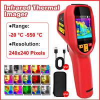 Handheld Infrared Thermal Imager -20~550℃ 240x240 IR Thermal Camera Pipeline Heating Leak Automotive Inspect Thermal Imager HX1