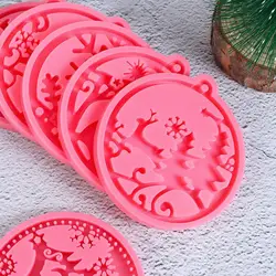 Christmas Ball Silicone Mold Keychain Pendant DIY Epoxy Resin Mould Jewelry Making Tools Resin Crafts Christmas Tree Ornament