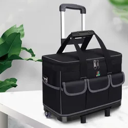 Multi-functional Foldable Trolley Case Repair Kit Electric Work Bag Housekeeping Tool Bag Large Capacity