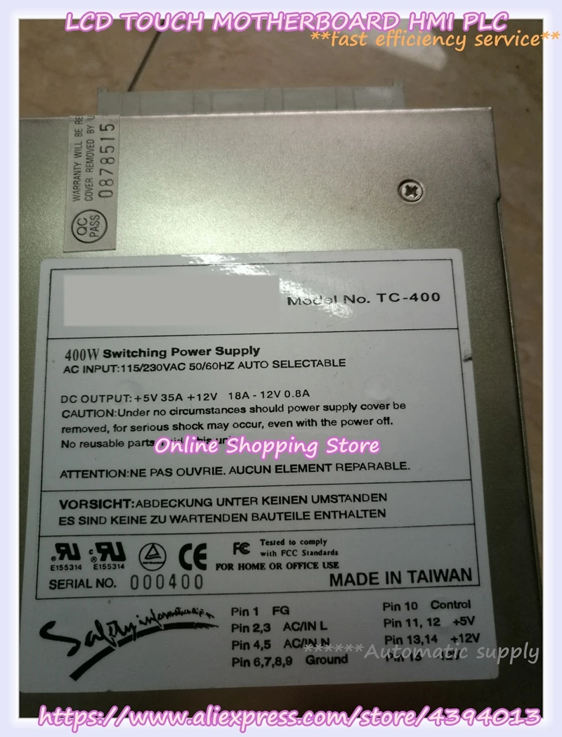 

Для TC-400 400 Вт оригинальная гарантия на три месяца