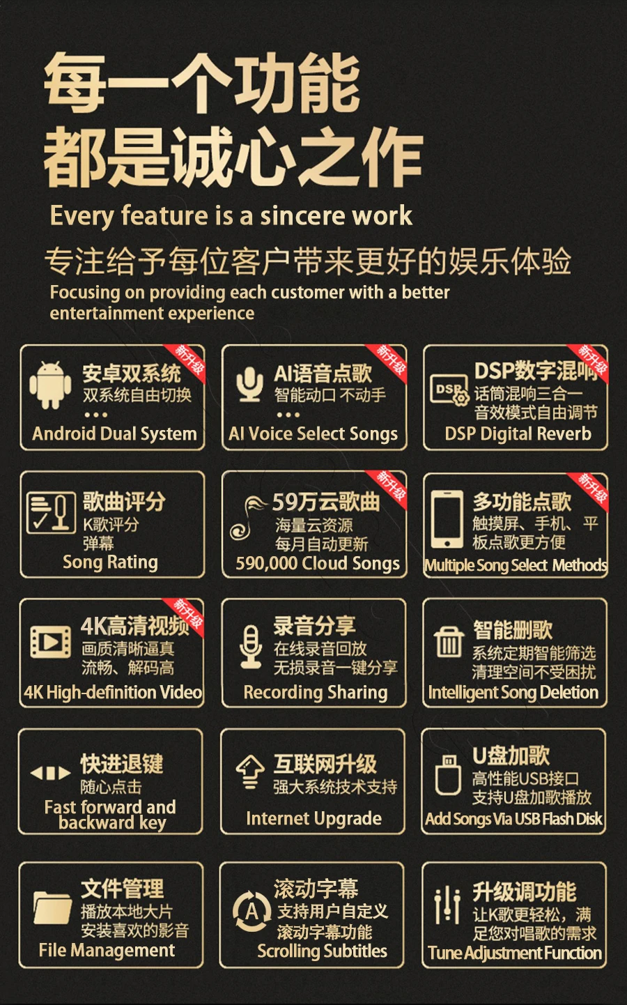 TSRINPLUS12-12TB 188K 22"  INANDON Karaoke Player Intelligent Voice Keying Machine Online Movie Dual System Coexistence