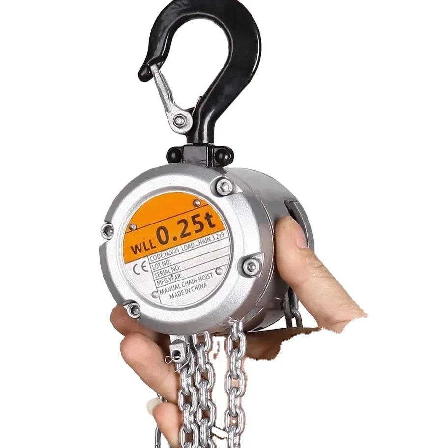 Chain Block Hoist Lifting Equipment 250kg Hand Chain Round Hoist Concrete Lifting Hoist