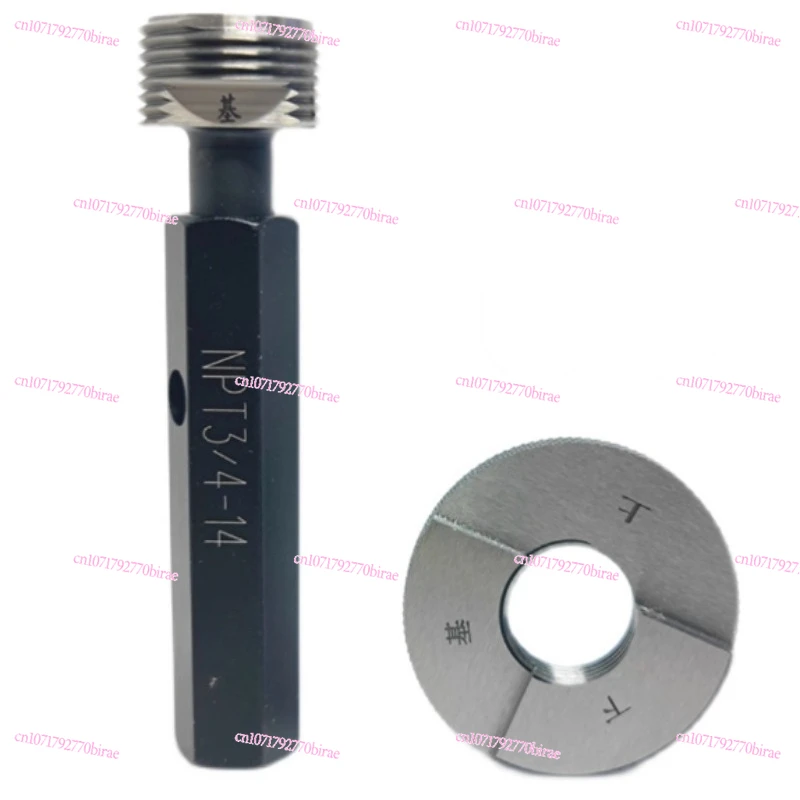 

NPT Taper Pipe Thread Ring Plug Gauge Thread Gauge Support Customize NPT1/8 1/4 3/4 3/8 1/2 NPT1'' (ANSI) GO NOGO