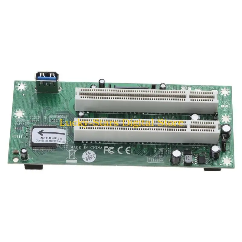 

T3EE PCI-E Express to PCI Riser Extend Adapter Card Add on Cards Converter with 15pin Power Cable