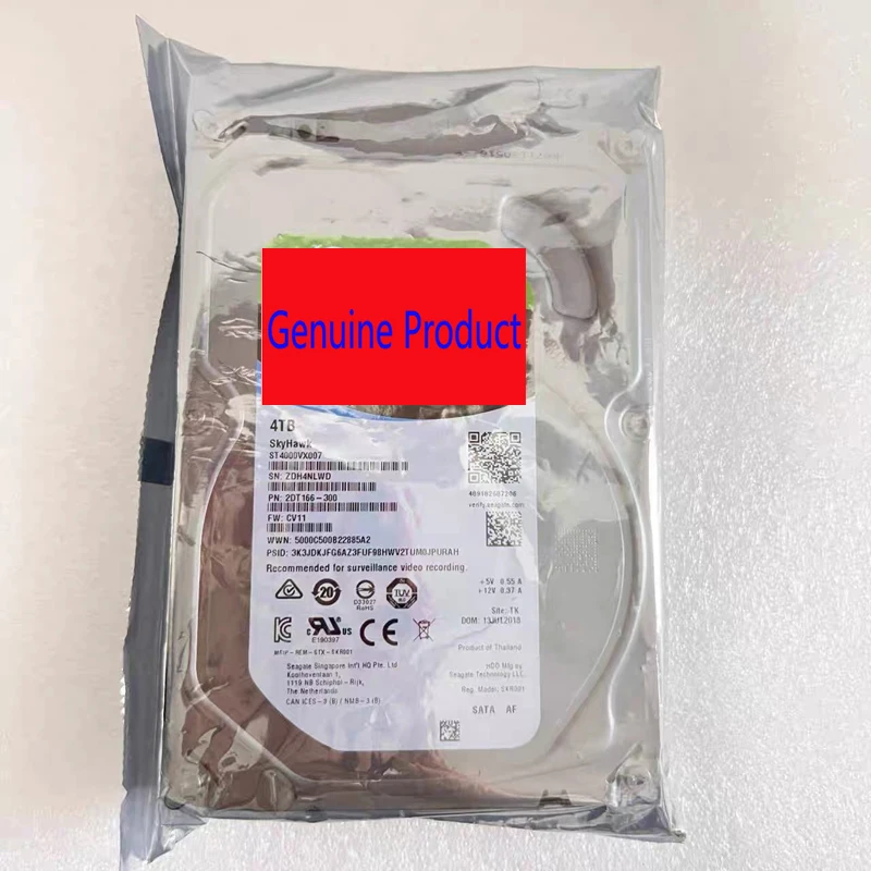 NEW Skyhawk ST4000VX007 4TB 5900U/Min 64MB SATA III 3.5'' HDD Hard Drive