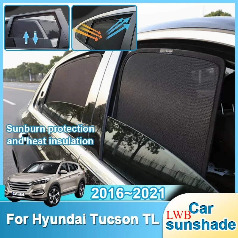 

Сетчатый солнцезащитный козырек для Hyundai Tucson TL 2016 2017 2018 2019 2020 2021, теплоизоляционный солнцезащитный козырек с защитой от УФ-лучей, автомобильные аксессуары