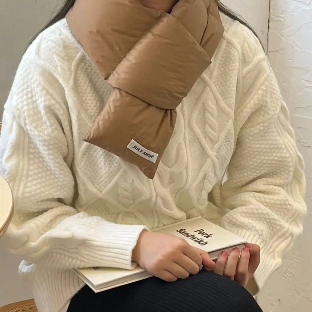 

Warm Wrap Down Neck Scarf Apparel Accessories Cold Proof Korean Style Scarf Running And Cycling Solid Color
