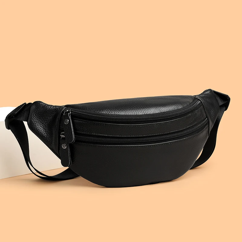 

Новая роскошная мужская поясная сумка из натуральной кожи, сумки через плечо, минималистичная сумка для телефона, безопасная дорожная сумка на плечо для ежедневного использования
