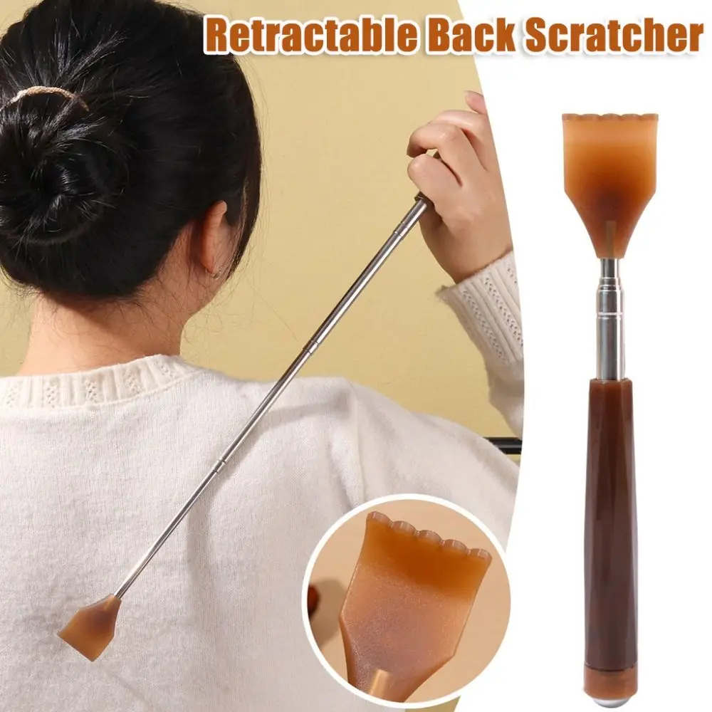 

Новый выдвижной скребок для спины из нержавеющей стали, зудящие когтеточки, грабли для здоровья, расслабляющий массажер для спины