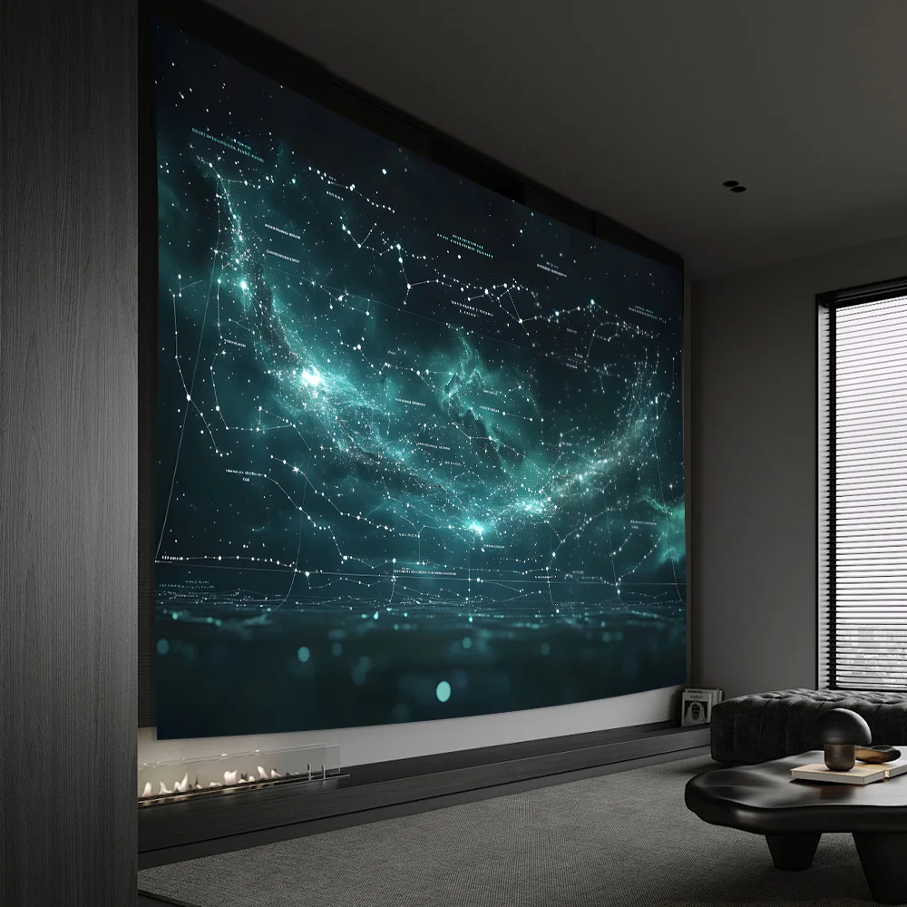 Starry Night Backdrop Cloth - Perfect for Living Room, Bedroom, Office & Party Decor | Elegant Polyester Home Accent