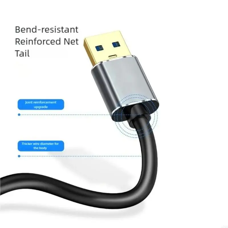 Universal USB3.0 Extension Cord 5Gbps High Performances Data Cable Metal Housing Design Connecting to Mouse Keyboards