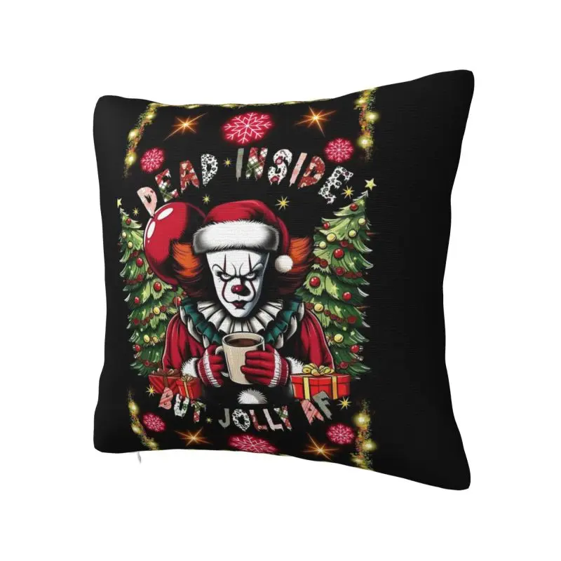 Custom Horror Movie Poster Cushion Cover Print T-Terrifiers Square Throw Pillow Case for Living Room Pillowcase Decoration