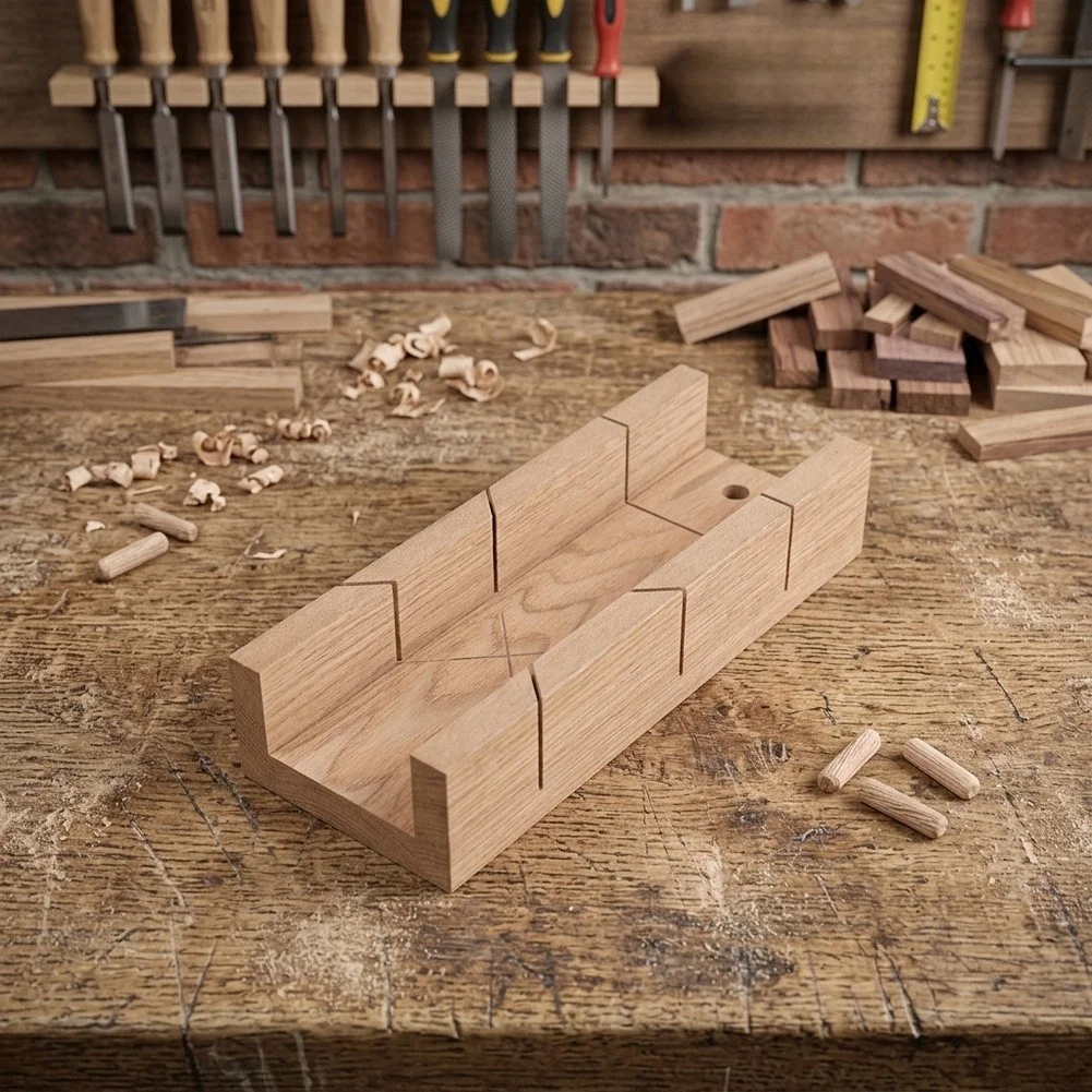 Saw Clamping Box Woodworking Mitre Box DIY Projects 11.8*3.74*2.28inch Wood Cutting Clamping Device Easy To Operate