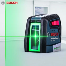 Bosch GLL30G Green Light Laser Level Two Lines Automatic Horizontal Vertical Cross-Line Lasers Level Self-leveling Construction