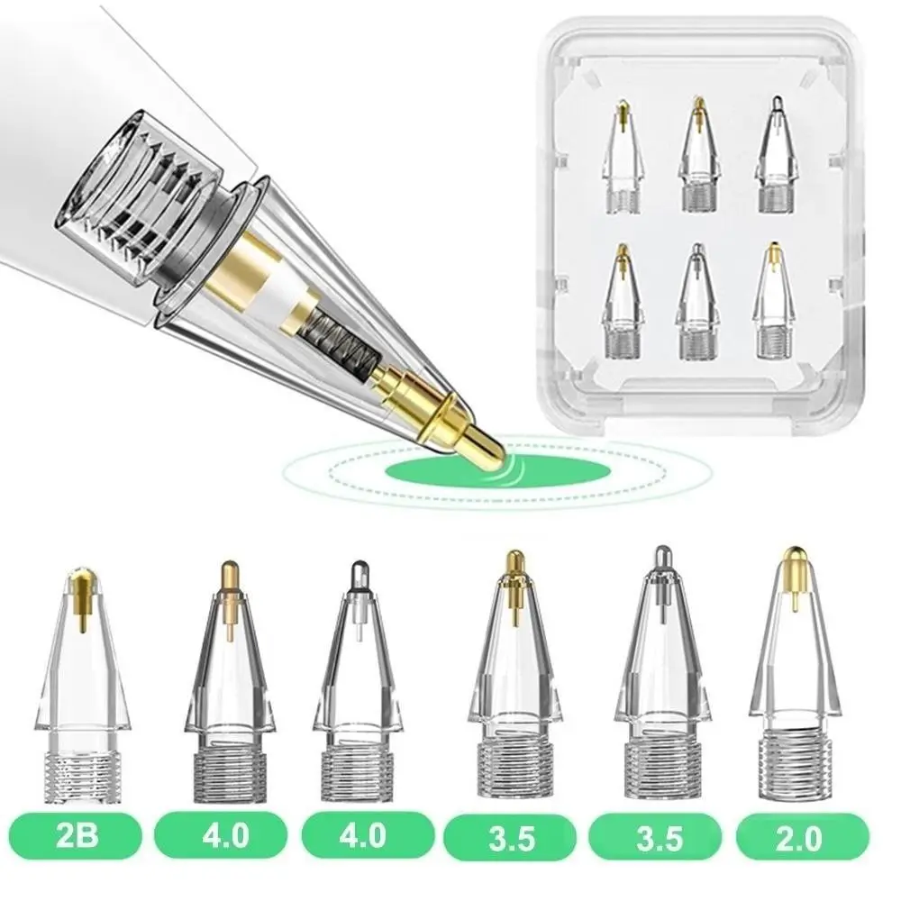 

Universal Replaceable Pencil Tips Anti-scratch 2B 4.0 3.5 2.0 Replacement Tips Shockproof Portable Stylus Nib for Pencil 1 2