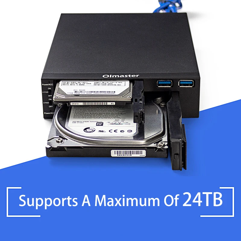 New Chassis Hard Disk Box Dual-Disk Drive Hard Disk Extraction Box 2.5/3.5 Hard Disk Bracket Supports Usb3.0