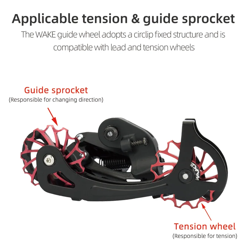 ويك 2 قطعة الدراجة الجبلية MTB بكرة عجلة دليل تحمل السيراميك الخلفي Derailleur 11T/13T نقل الطريق دراجة لركوب الدراجات