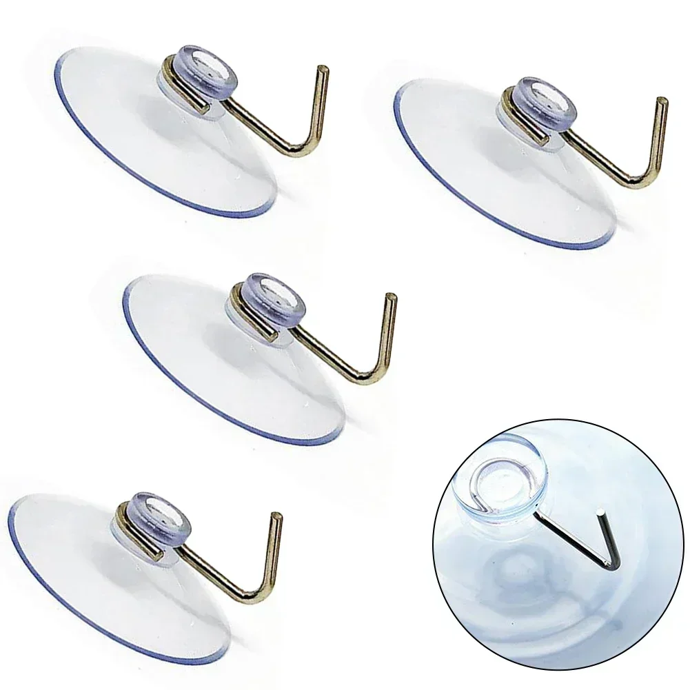 4PCS Suction Hooks Suction Cup Towel Holder Without Drilling Hooks Wall Hooks Load Rack  Cup Sucker For Kitchen Bathroom