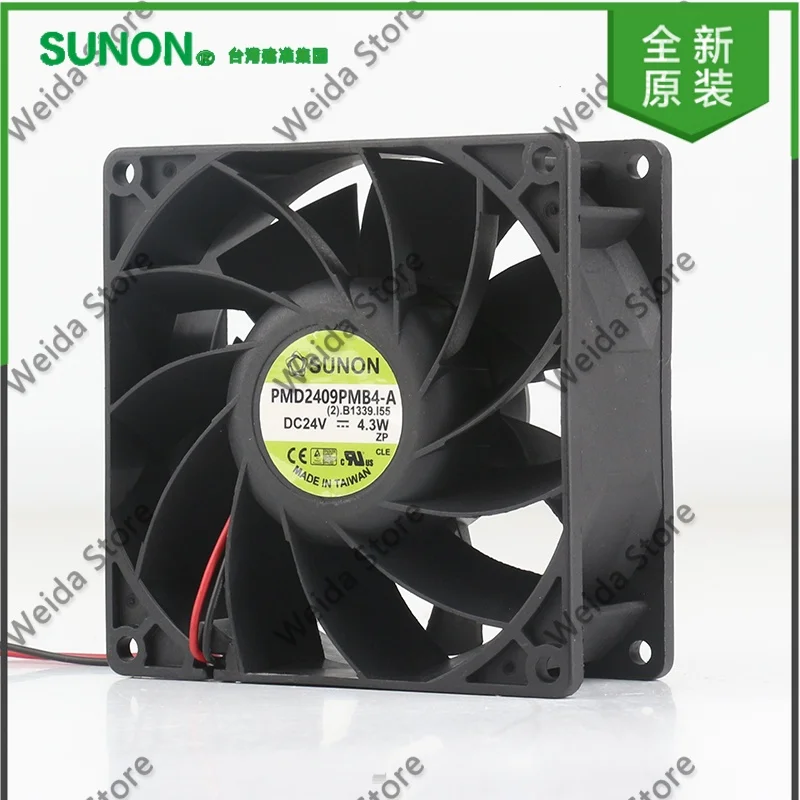 

SUNON 9038 90X90X38MM PMD2409PMB4-A 24V 4.3W 3-Wire Variable Frequency Cooling Fan
