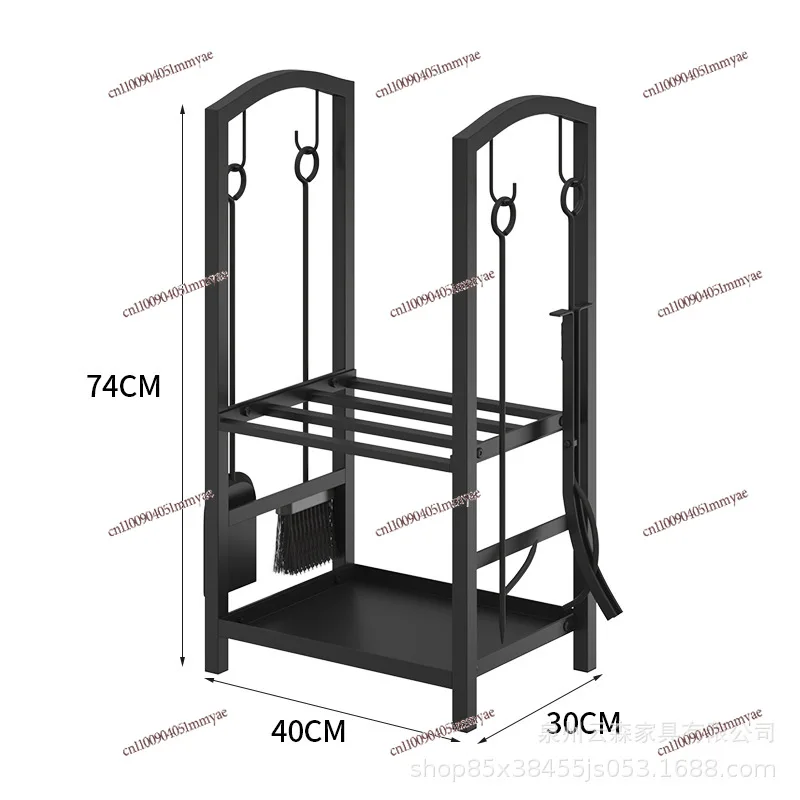 

Fireplace Rack Accessories Firewood Rack Fire Tool Four-piece Set Firewood Rack Shelf