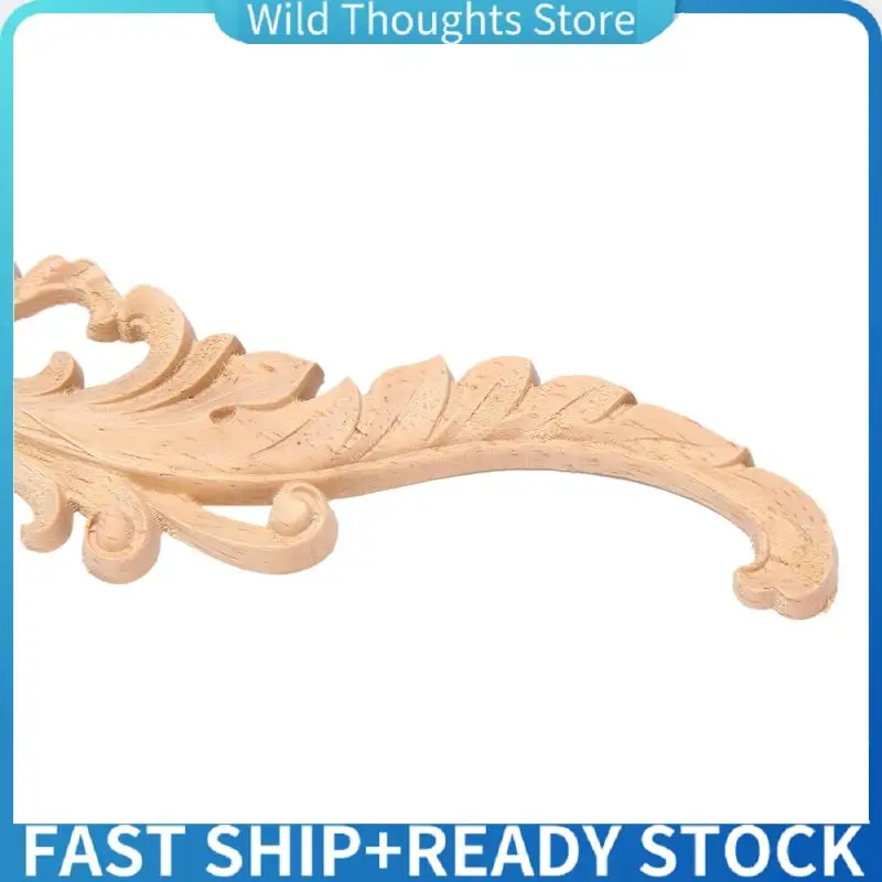 

5X Vintage Plant Wood Carved Corner Applique Decorate Frame Cabinet Fireplace Door Furniture Decorative Wooden Figurines-[Qahk]