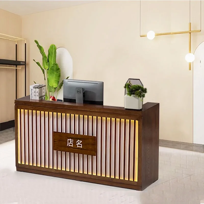 Mobile Simple Reception Desk Information Checkout Consul Counter Reception Desk Office Conference Recepcion Hotel Accessories