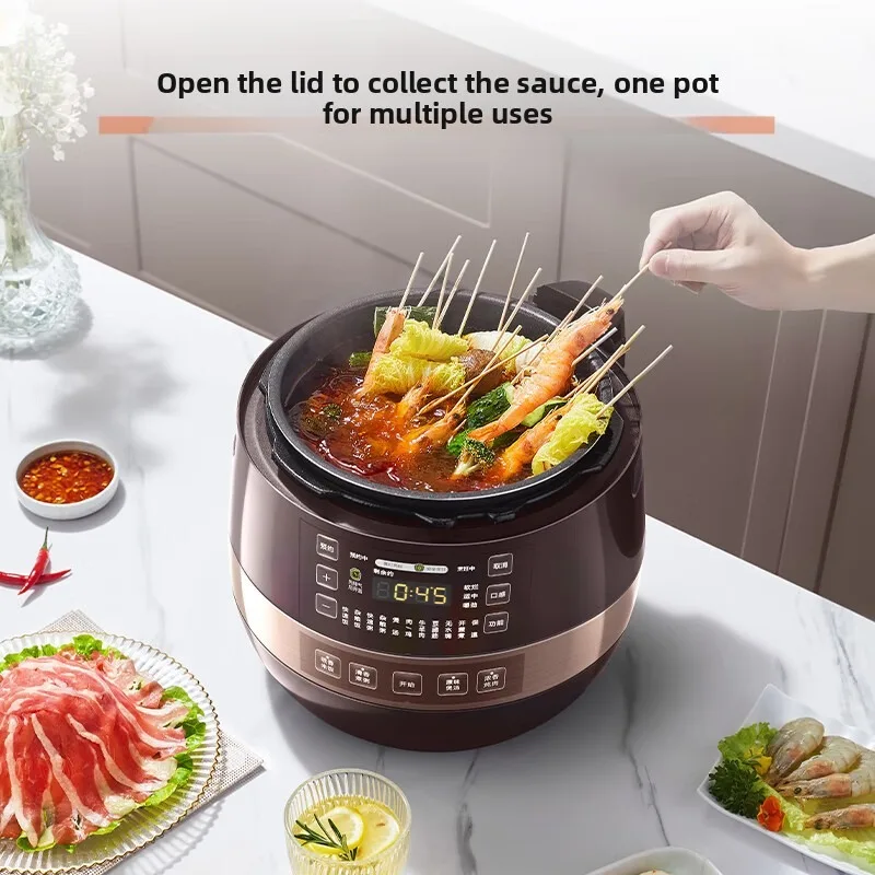 Midea Smart Electric Pressure Cooker 5L Dual Inner Pots 3 6 Servings Stainless Steel Pressure Cooker Large Pressure Cooker