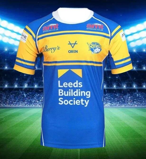 

2025 New Arrival Leeds Rhinos Rugby Jersey Summer Women Men Oversize Quick Drying Breathable Training Football Tshirt