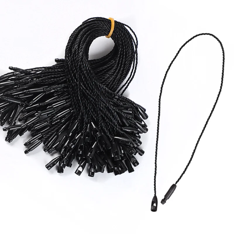 أسود أبيض علامة تعليق سلسلة المفاجئة قفل حلقة دبوس السحابة هوك التعادل للملابس شارة السعر Hhanging 20 سنتيمتر 7.8 بوصة 100-1000 قطعة