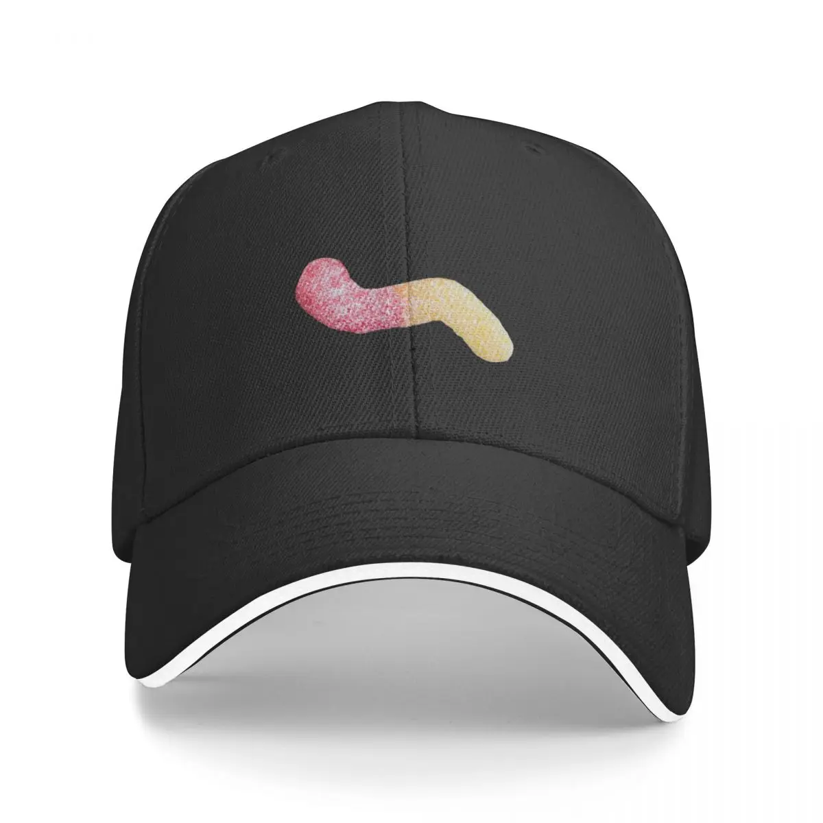 Sour Gummy Worm Red and Yellow Baseball Cap summer hat Thermal Visor For Girls Men's