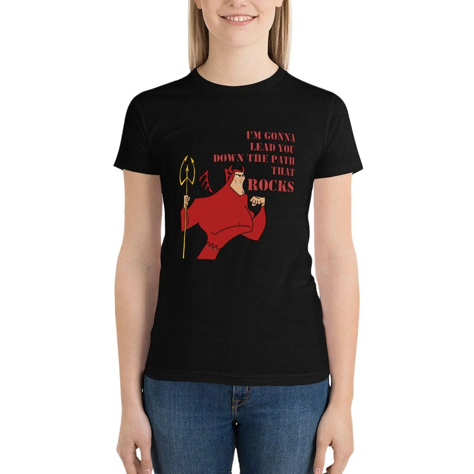 Kronk Devil - Emperors New Groove - Lead You Down The Path That Rocks T-Shirt lady clothes summer tops t shirt Women