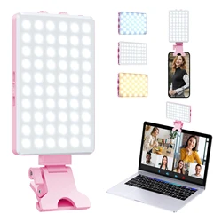 MAMEN Portable Phone Selfie Light 2000mAh Stepless Dimming with Clip for iPhone Laptop Computer Video Conference Vlog Live Light