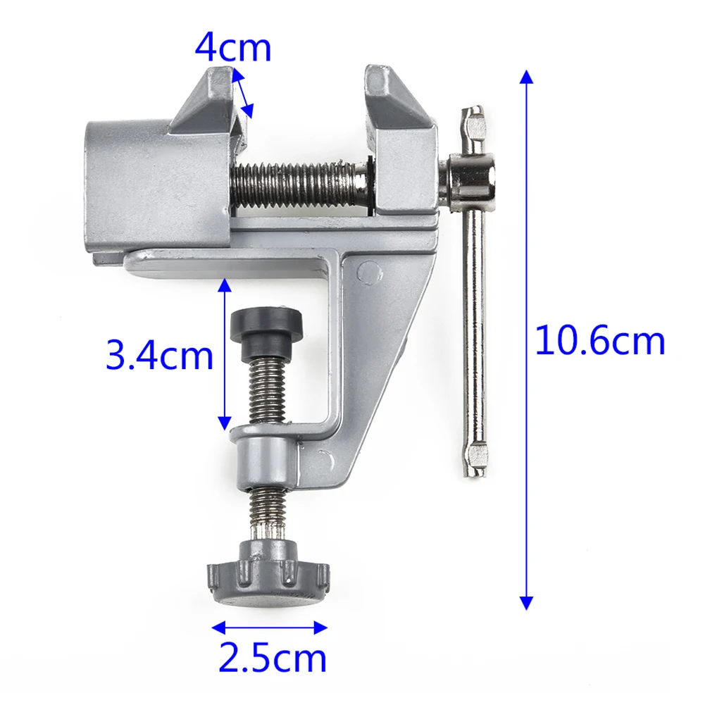 1pc Table Vise Home Aluminum Alloy Mini Jewelers Work Clamp On Table Bench Vise DIY Household Flat Mouth Table Vise Hand Tools