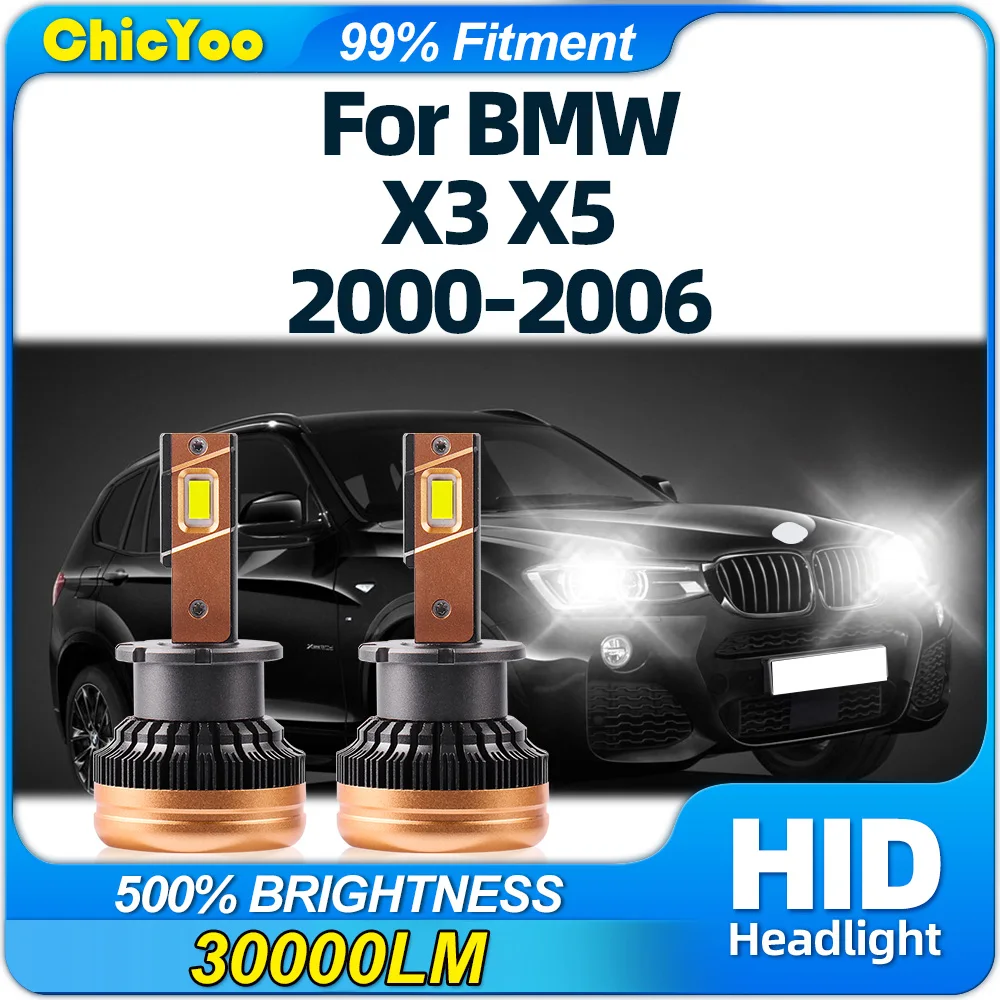 

Canbus LED Headlights 30000LM Car Light 12V Single Copper Tube HID Xenon Lamps For BMW X3 X5 2000 2001 2002 2003 2004 2005 2006