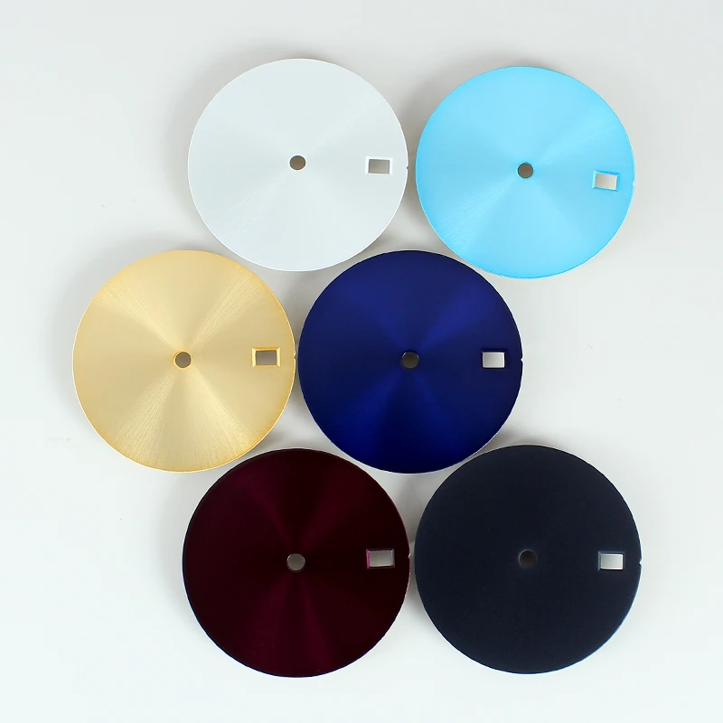 عالية الجودة 28.5 مللي متر العقيمة ساعة فارغة الهاتفي الأسود الشظية الذهب الأزرق وجوه ل NH35 NH36 ساعة يد تعمل بالحركة قطع الغيار/استبدال أجزاء