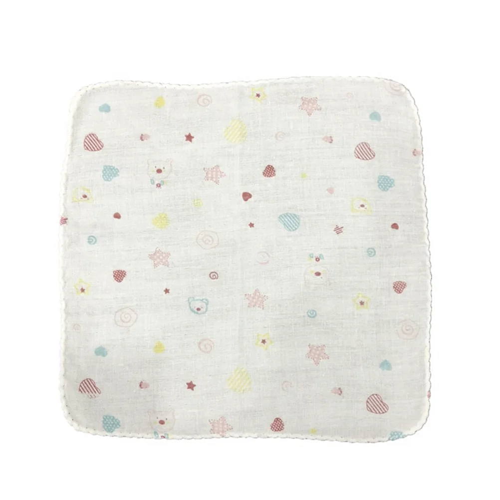 1 pçs bebê algodão saliva toalha 31x31cm gaze dupla camada macio respirável rosto toalha de enfermagem babador lenço quadrado