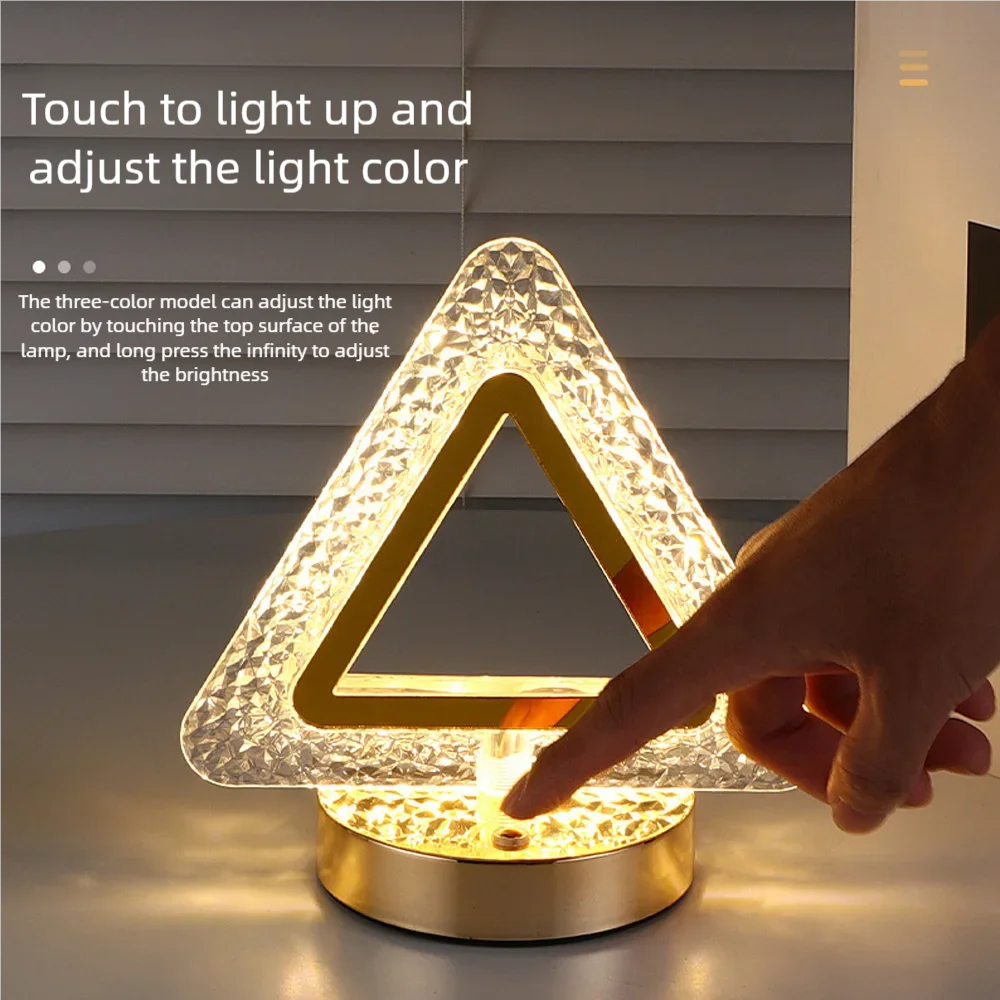 Bedside soft light ambient light rechargeable eye-care touch night light phoenix tail love romantic gift decorative table lamps