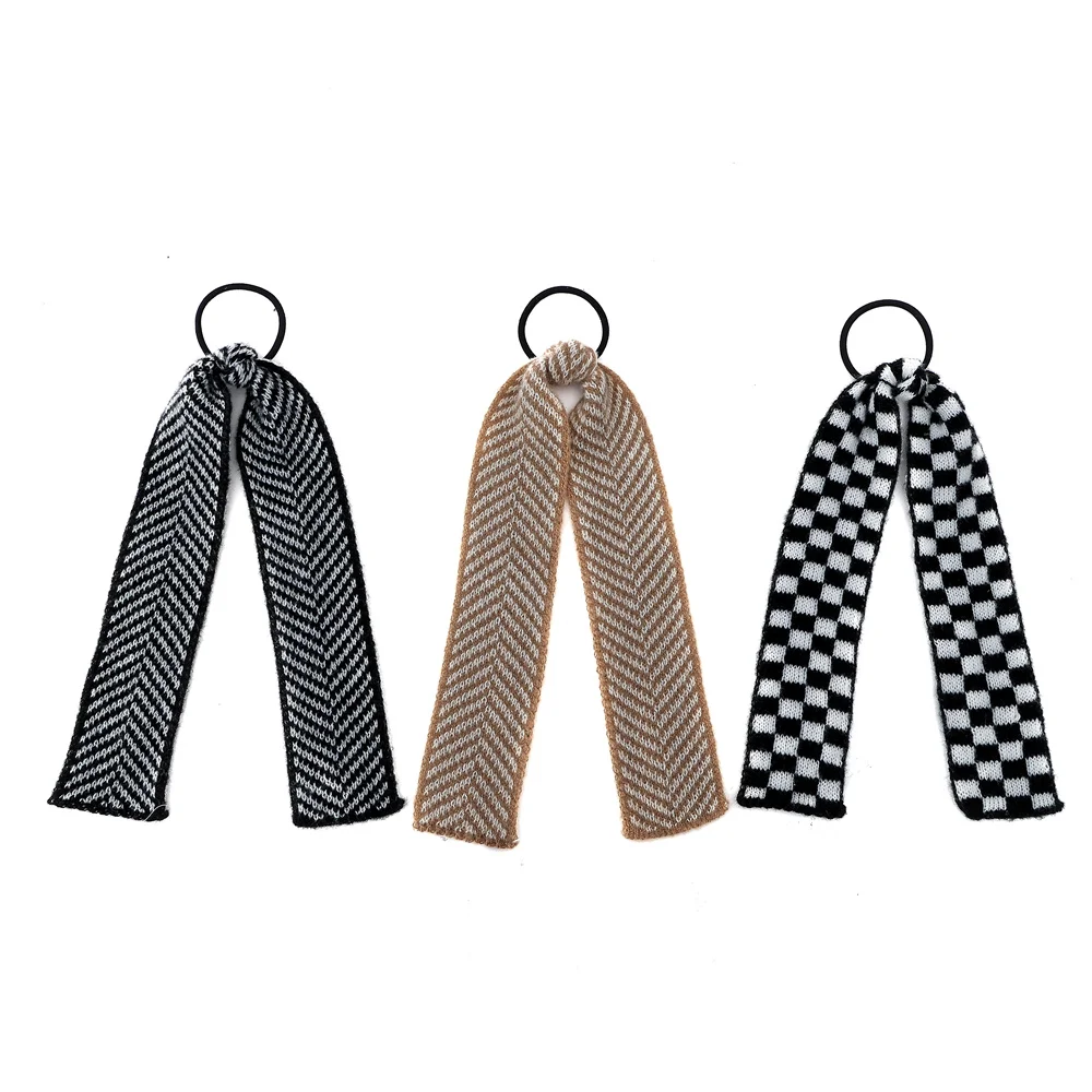 001N Checkered yarn Hair Bows Cute Hairpins Girls Hair headband Barrettes Solid Clip Kids Headwear Fashion Hair Accessories