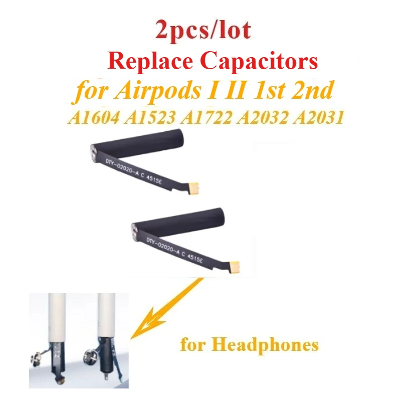 2pcs per set Replace Capacitor for Airpods I II 1st 2nd A1604 A1523 A1722 A2032 A2031 integrated circuit