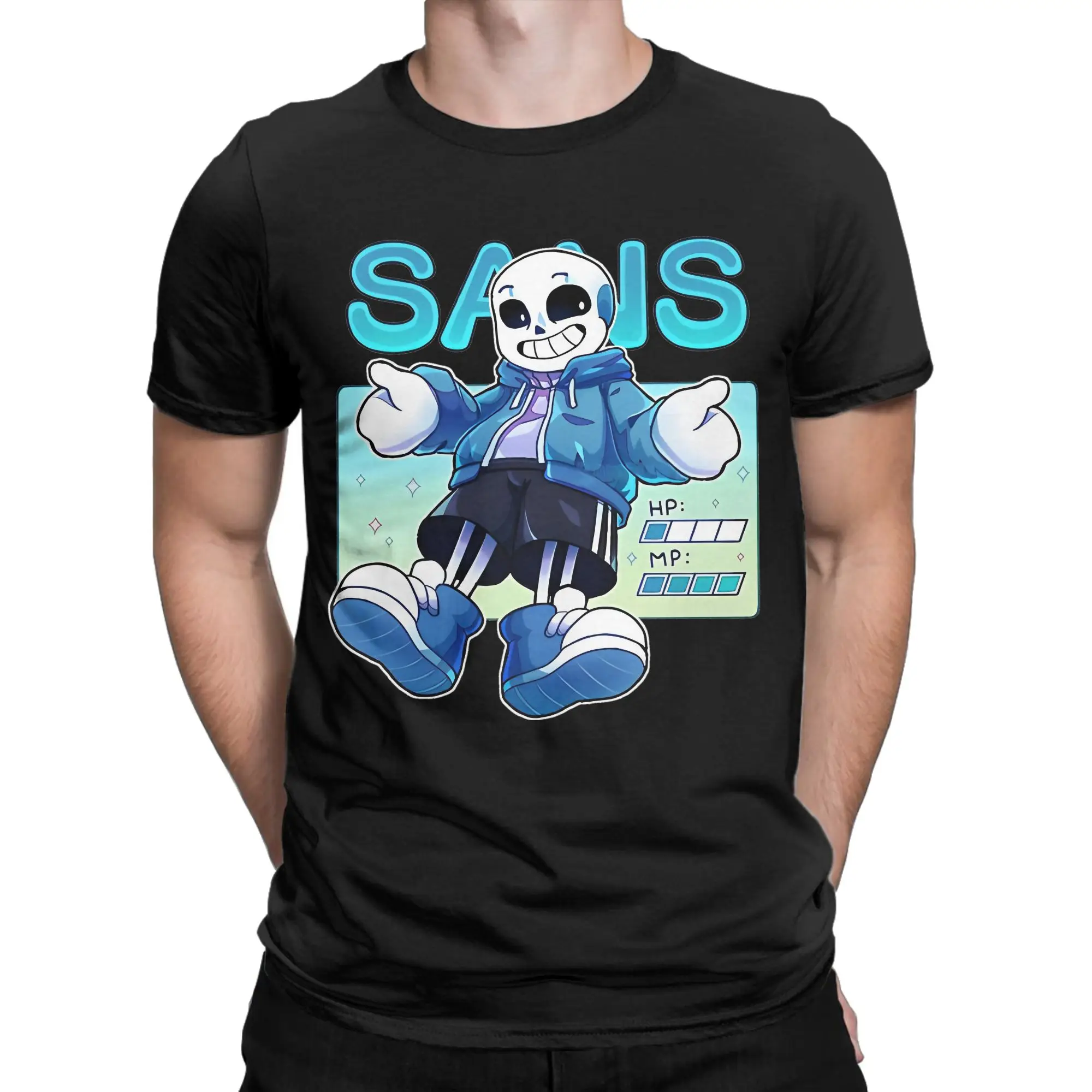 Men Women's Sans Undertales T Shirts  100% Cotton Tops Novelty Short Sleeve Round Collar Tee Shirt Summer T-Shirts