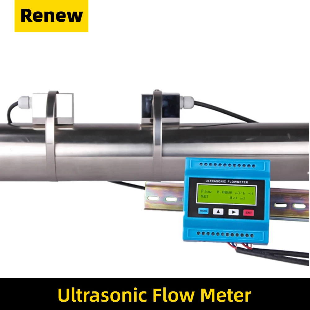 TUF-2000M Ultrasonic Water Flow Meter TS-2/TM-1/TL-1 Transducer Module Digital Liquid Flowmeter Used For Metal Or Plastic Pipe