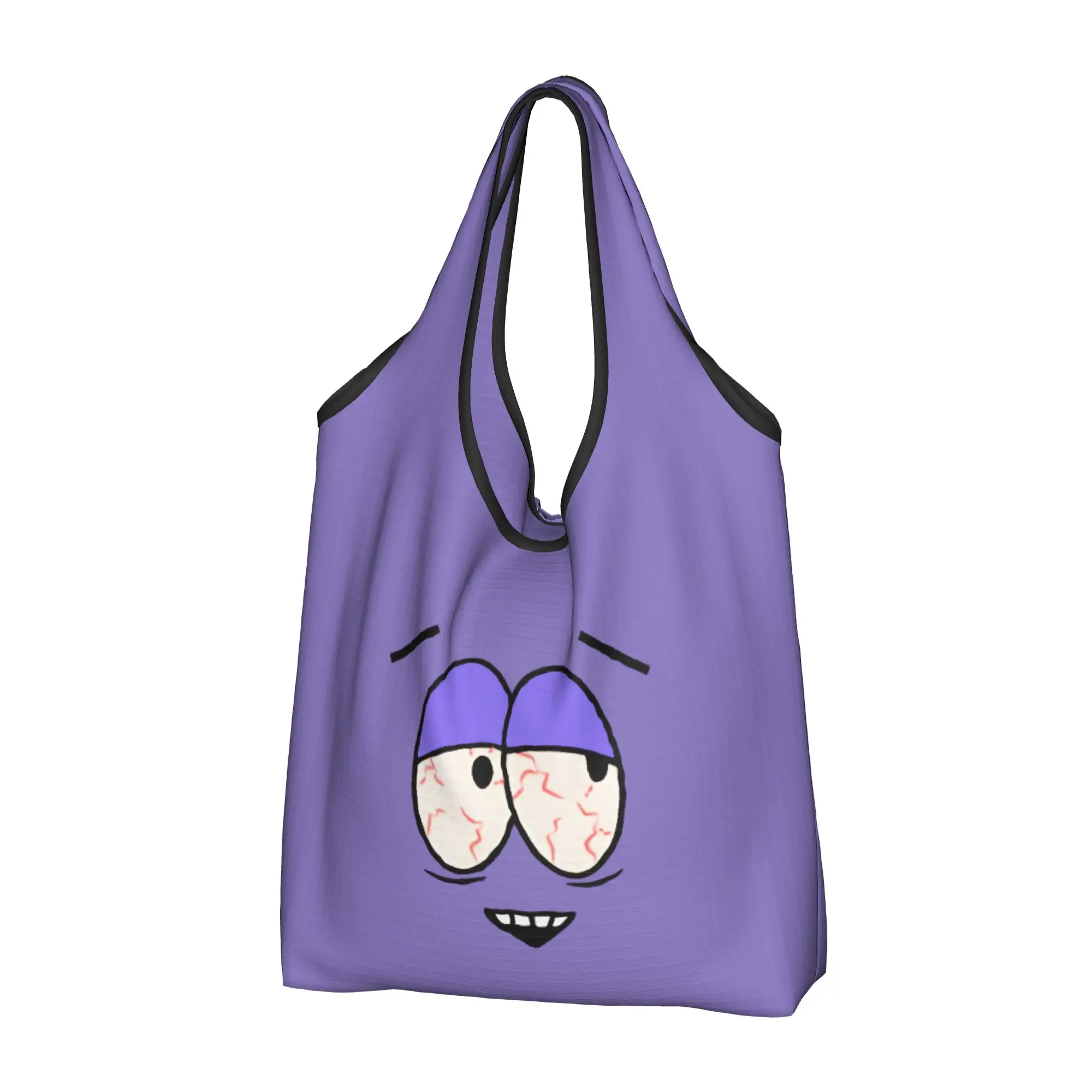 S-Southes Cartoon Hot Groceries Tote Shopping Bags Women Funny Comic Shopper Shoulder Bags Big Capacity Handbags
