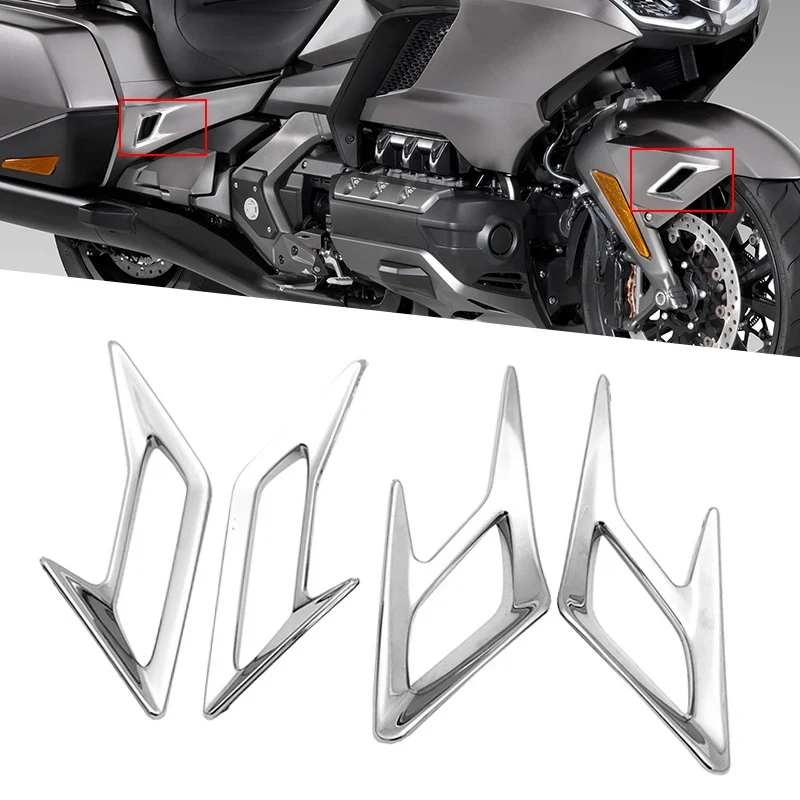 Adornos decorativos cromados para guardabarros delantero y trasero de motocicleta, compatibles con Honda Goldwing GL1800 Goldwing 1800 GL 1800 2018-2023, 2023
