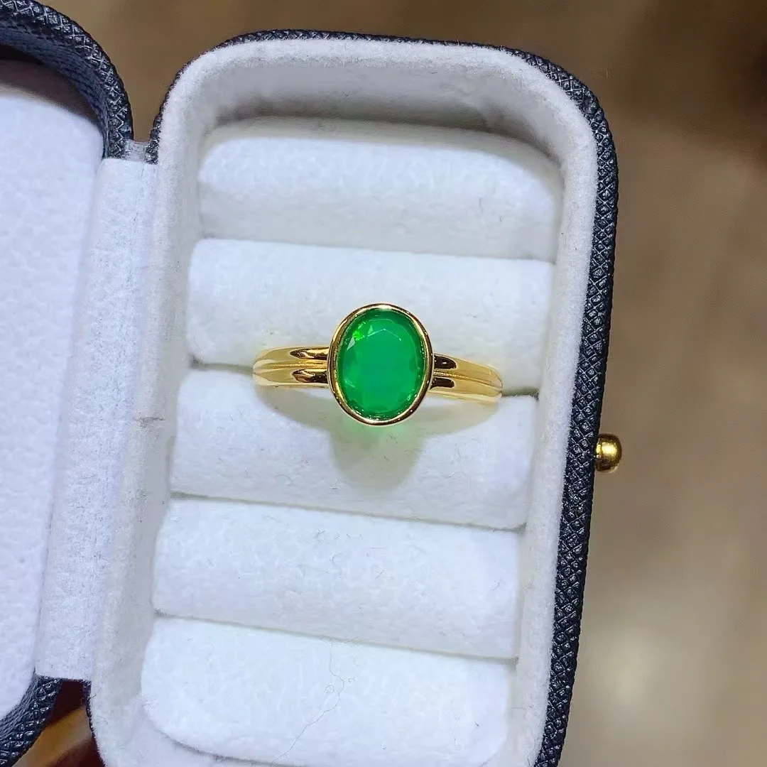 

KJJEAXCMY High End Women's Ring Natural Opal S925 Silver with Electroplating Boasting High Clarity Full Brilliance Birthday