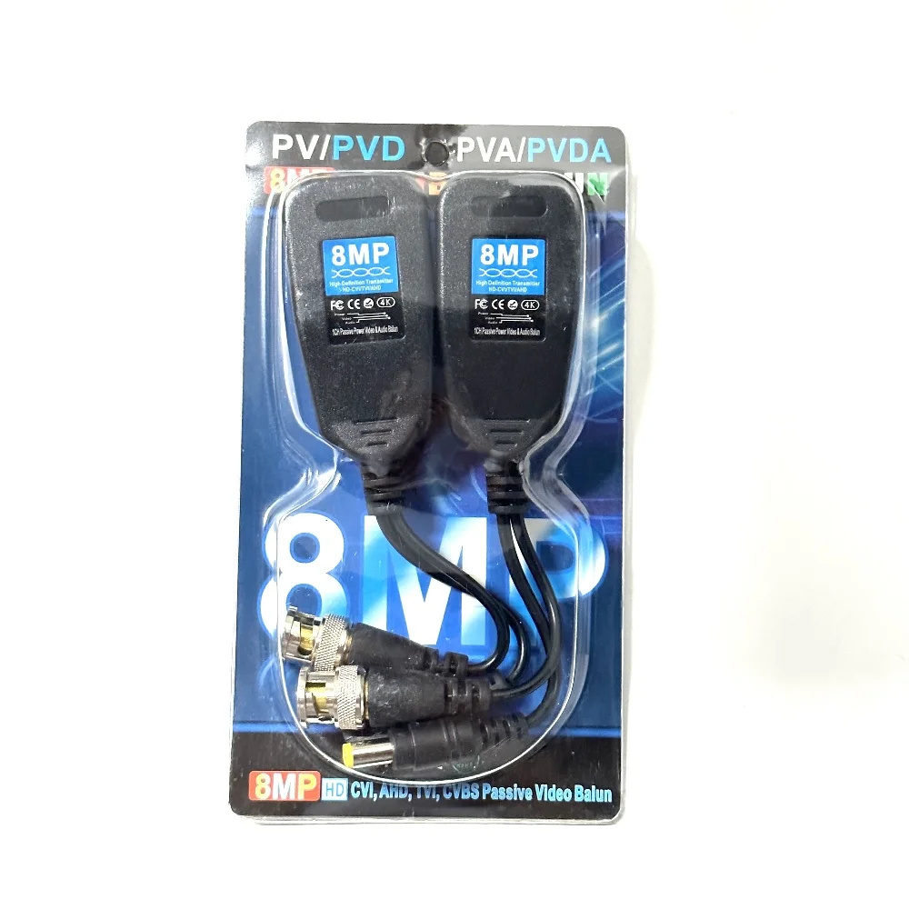 BNC إلى RJ45 Video Balun 8MP 4K CCTV اقناع جهاز الإرسال والاستقبال 8MP زوج ملتوي لكاميرا AHD