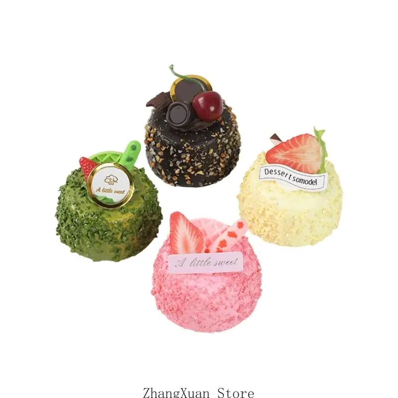 Künstliches Dessertmodell-Set aus PU, Bäckerei-Themendekoration für Regalszenen, Geburtstagsfeiertische, Ladentheken und 3XUF – Detail 2