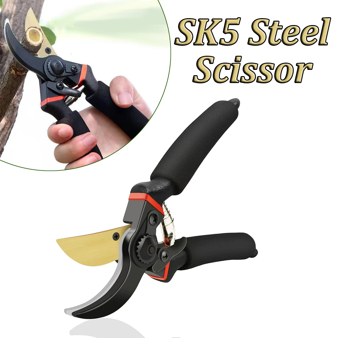 

Japan Thickened SK5 Steel Scissors Garden Pruning Shears Labor-saving Rough Pruning Shears Bonsai Fruit Flowers Branches Pruners