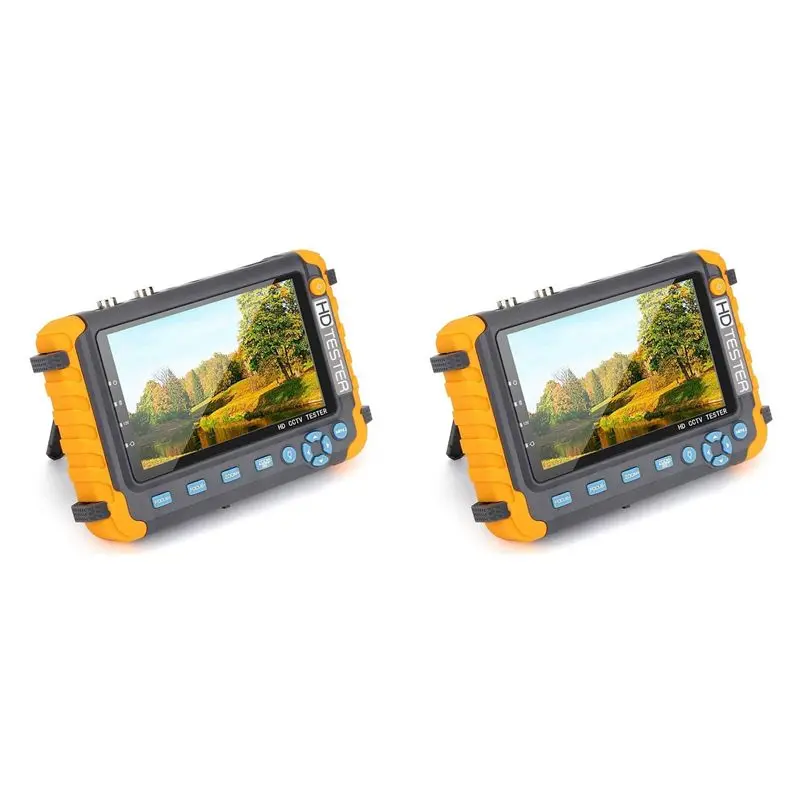 B50B-2X 8MP CCTV Security Camera Tester IV8W 5Inch CCTV Monitor AHD/CVI/TVI CVBS Analog Camera Tester HD UK Plug